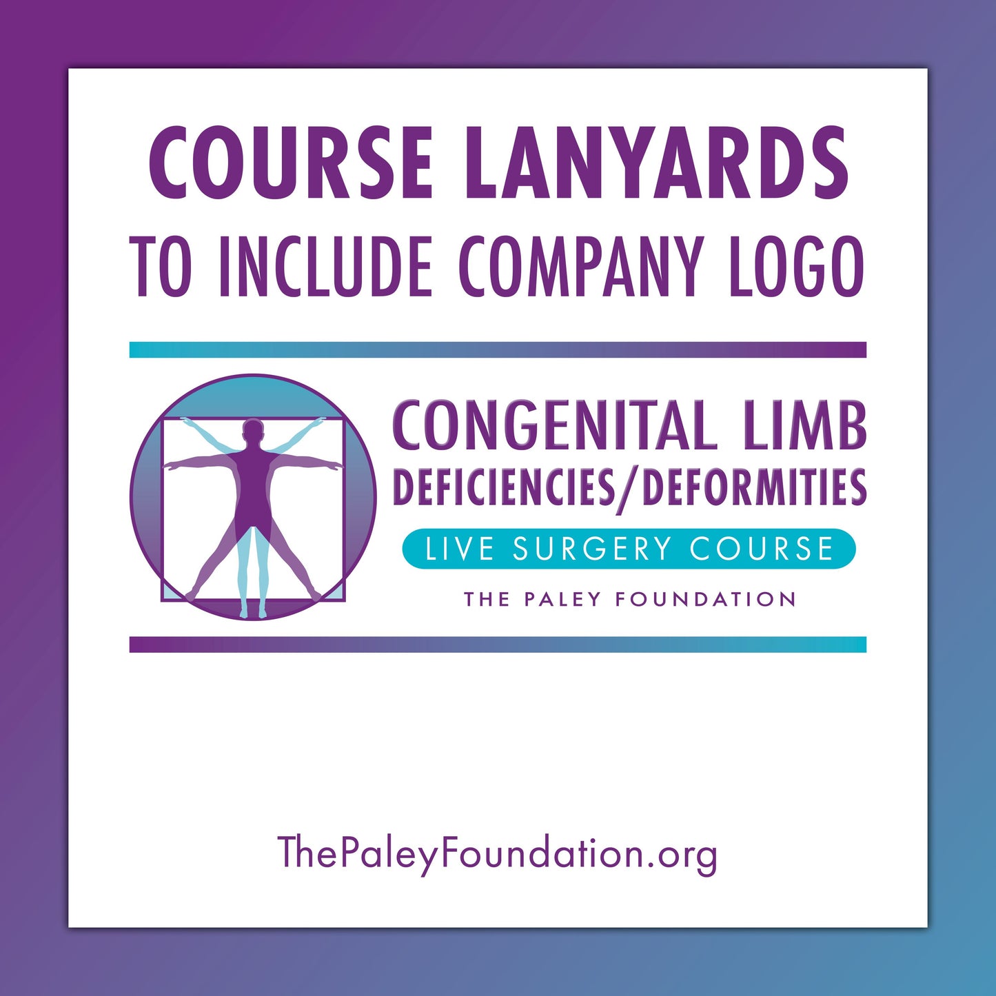 Course Lanyards to include Company Logo