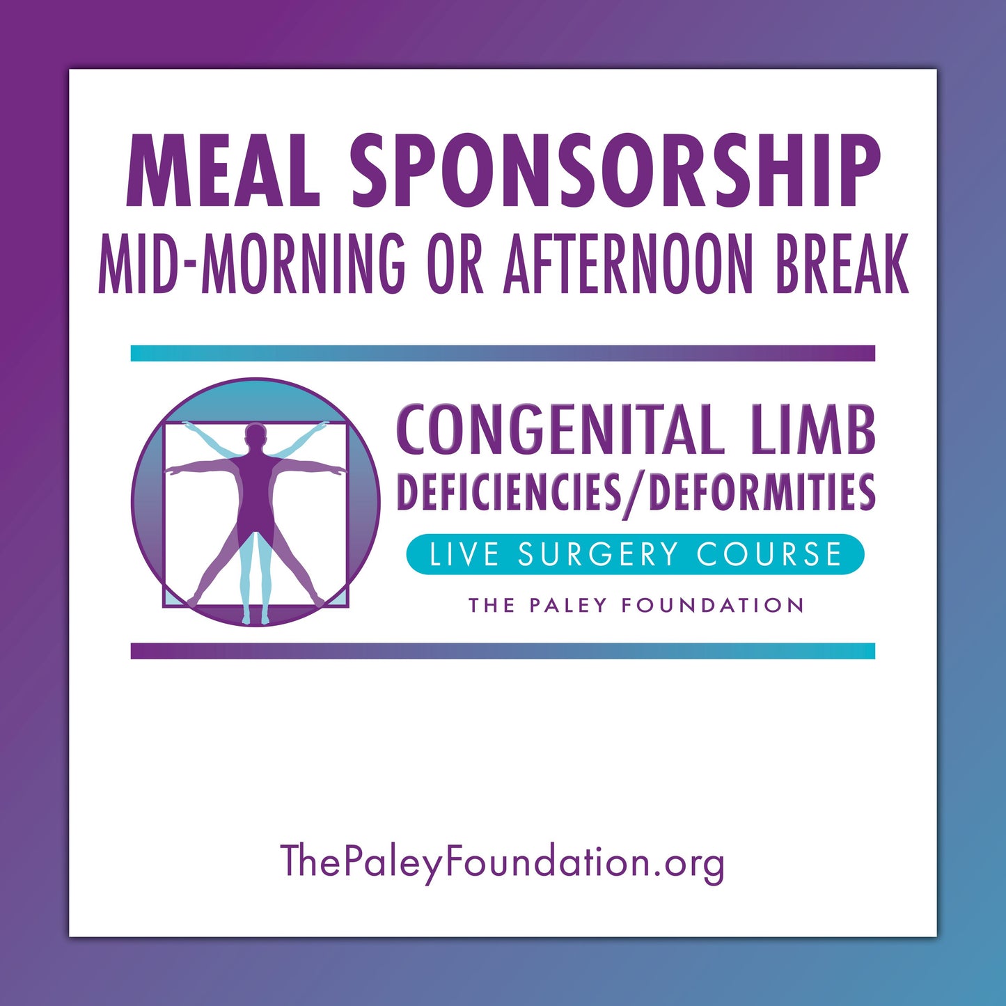 Meal Sponsorship - Mid-Morning or Afternoon Break