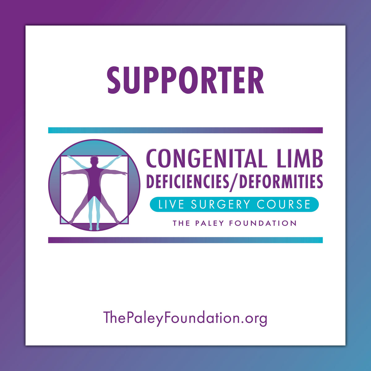 Supporter - 2026 Congenital Deficiencies & Deformities Course